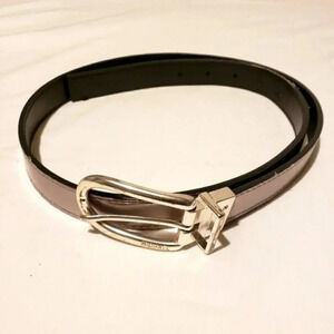 Michael Kors L Reversible blk/pewter belt‎